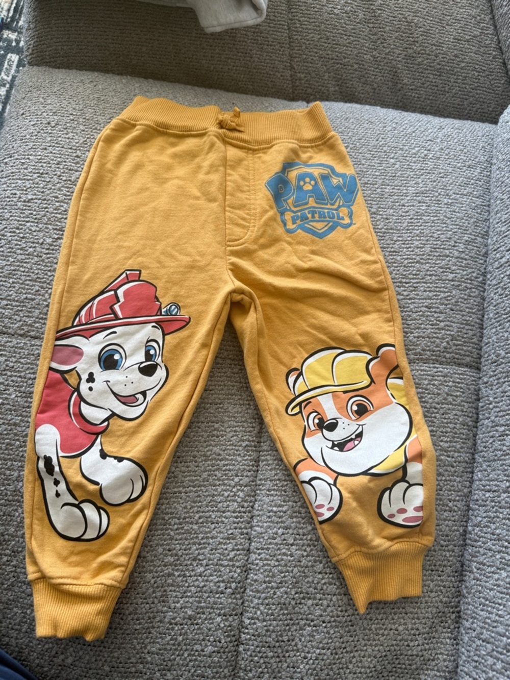 Nickelodeon Paw Patrol Mustard Yellow Outfit with Character Prints